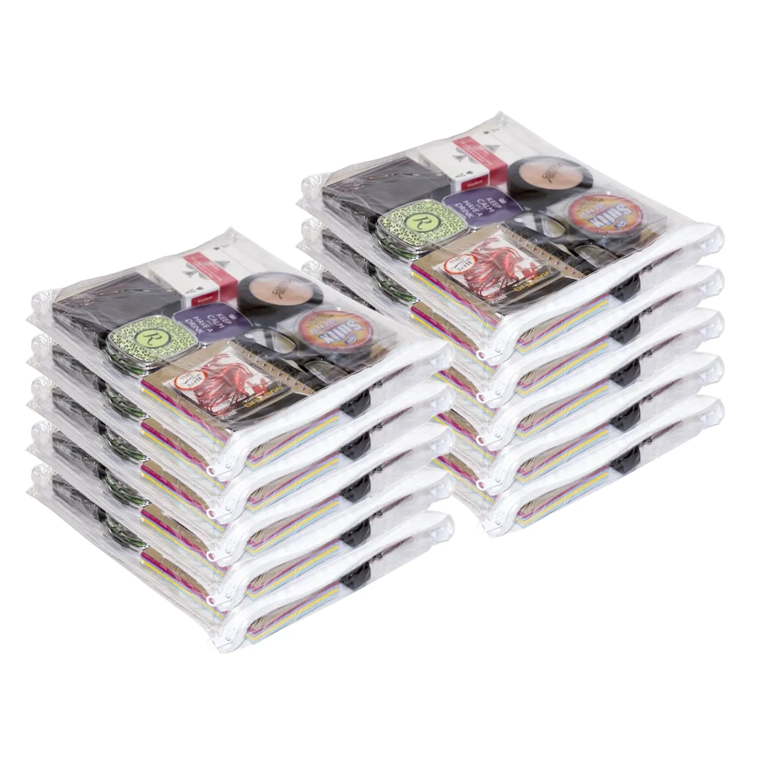 10-Pack Clear Vinyl Zippered Storage Bags 9 X 11 X 1 Inch