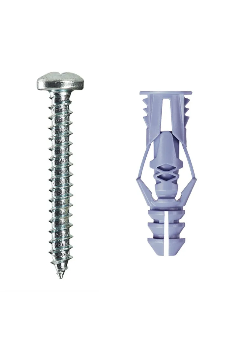 #10 TripleGrip Wall Anchor w/ Screws, Blue (10 Pack)
