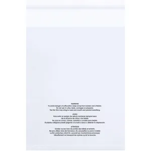11 x 14" - 1.5 Mil Resealable Suffocation Warning Poly Bags