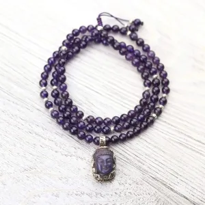 Amethyst Buddha Meditation Mala