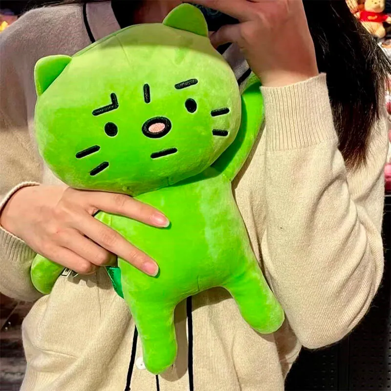 Anxiety Aesthetic Green Cat Messenger Bag