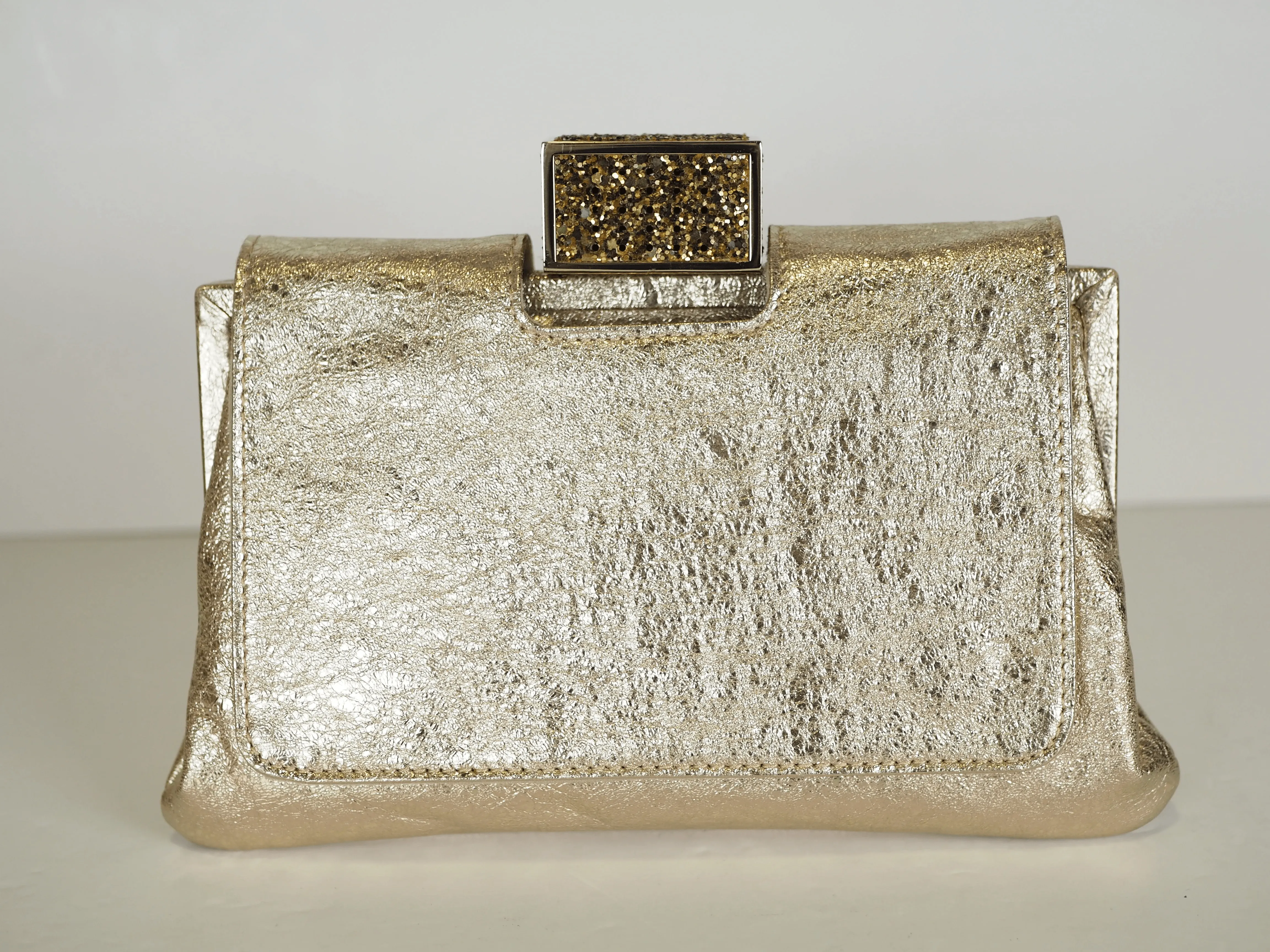 Anya Hindmarch Gold Glitter Clutch