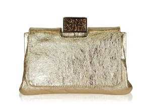 Anya Hindmarch Gold Glitter Clutch