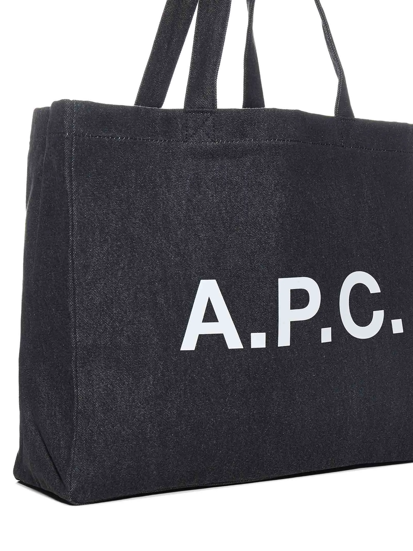 A.P.C. Logo Printed Top Handle Tote Bag