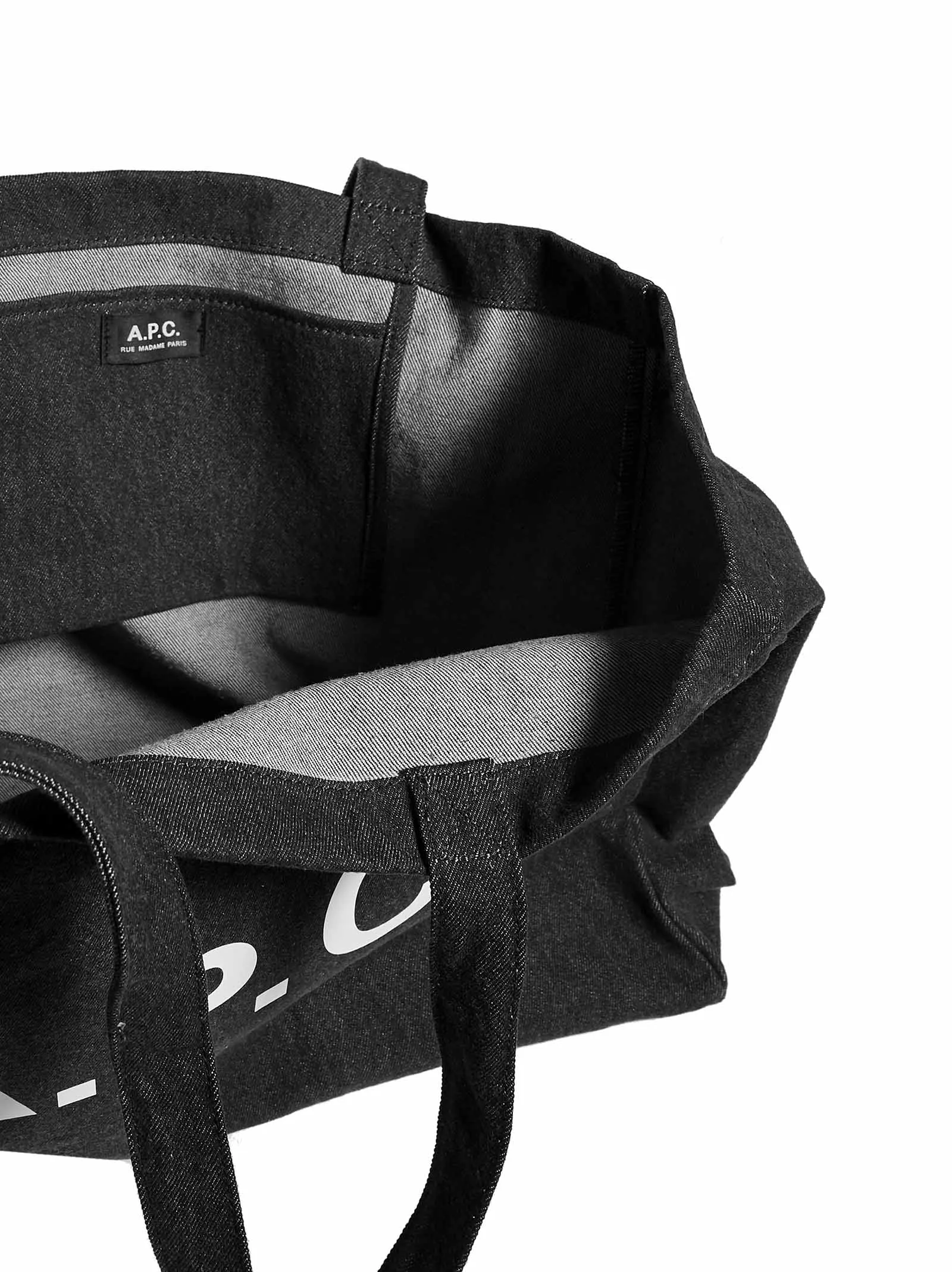 A.P.C. Logo Printed Top Handle Tote Bag