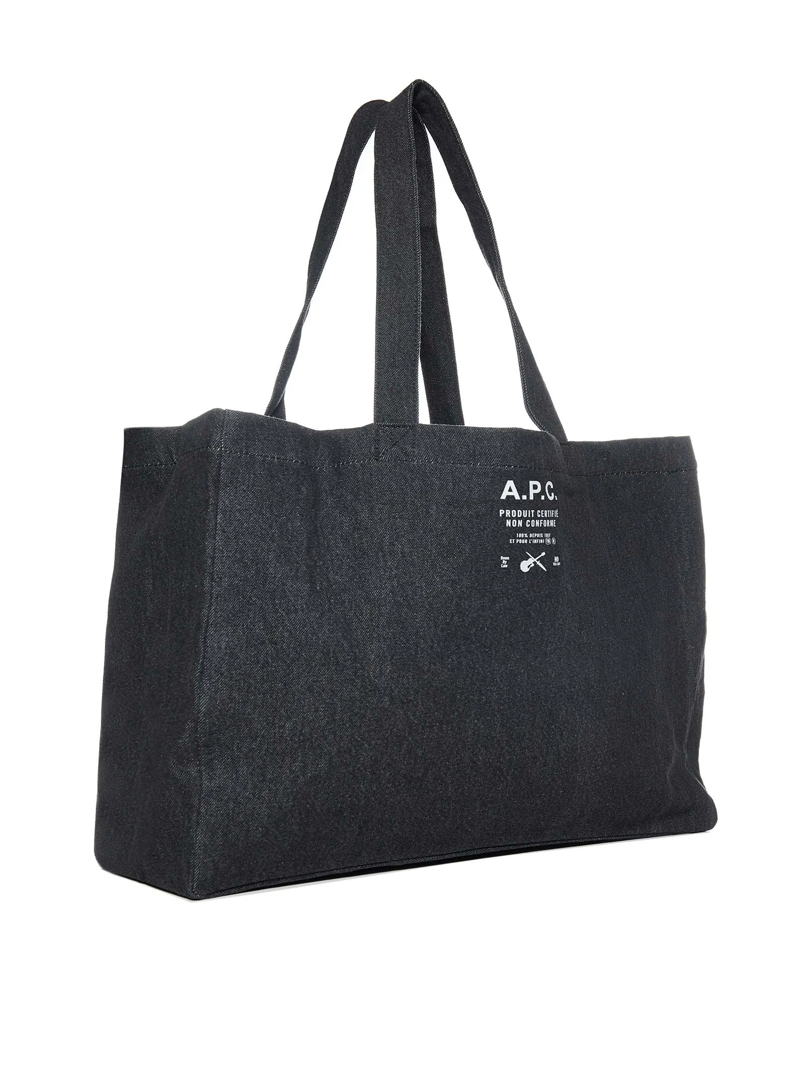 A.P.C. Logo Printed Top Handle Tote Bag