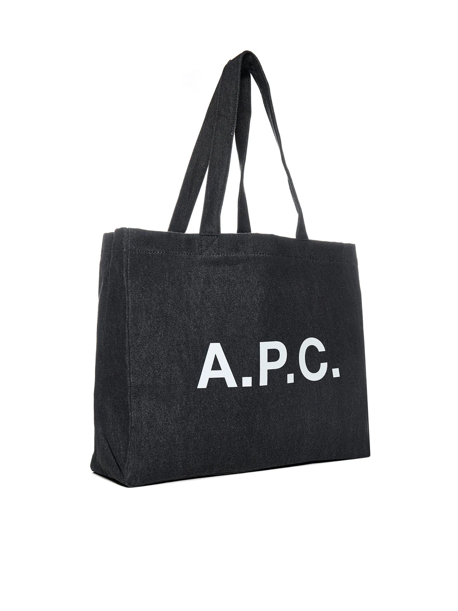 A.P.C. Logo Printed Top Handle Tote Bag