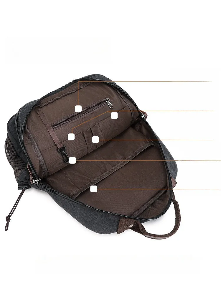 Army Green School Canvas Large Sling Bag For Men Business Canvas Chest Bag For Big Men