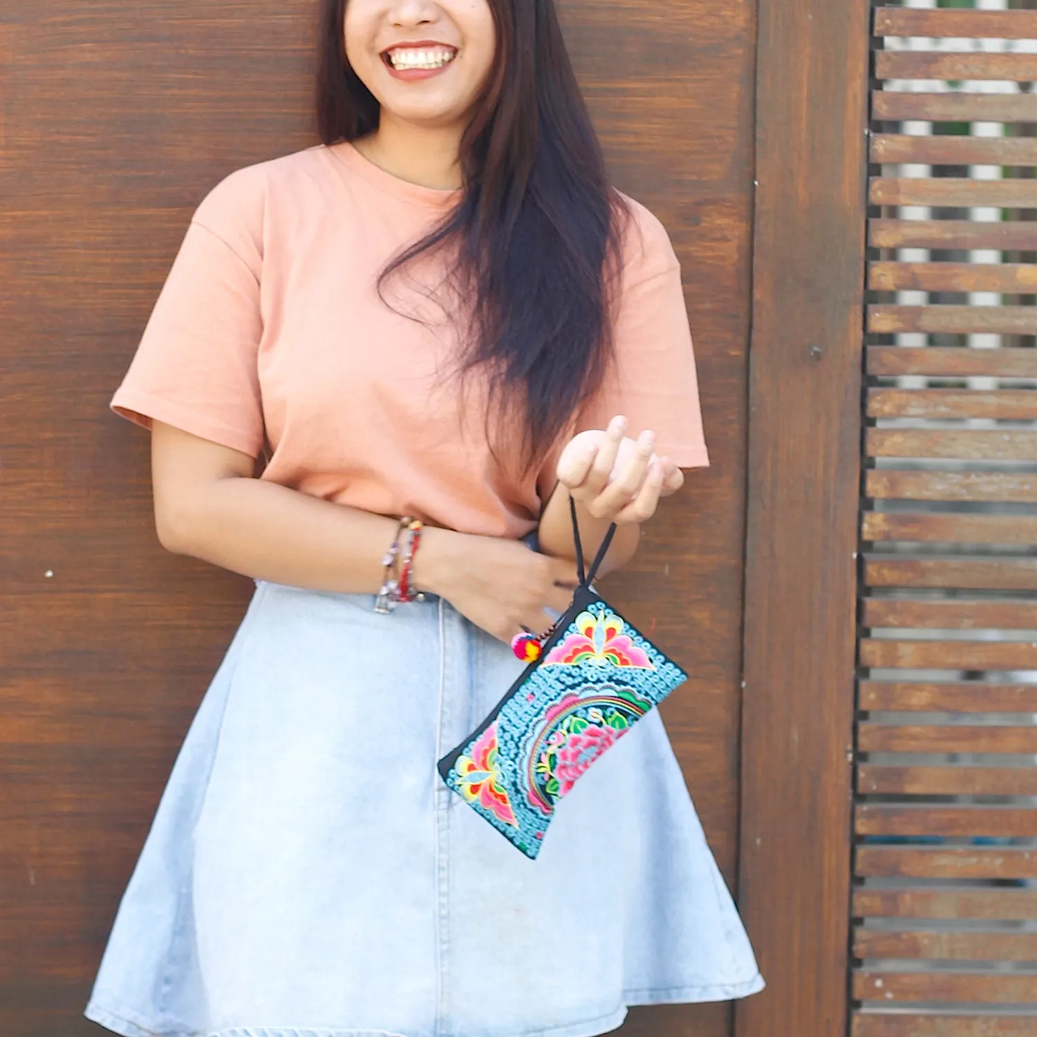 Atlas Moth Clutch (Blue & Pink)