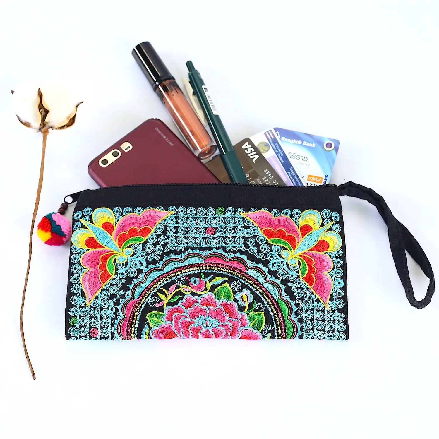 Atlas Moth Clutch (Blue & Pink)