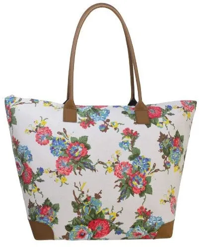 Beatrice Canvas Floral Print Shoulder Bag