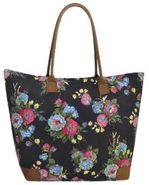 Beatrice Canvas Floral Print Shoulder Bag
