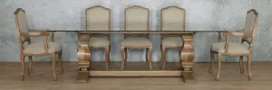 Belmont Glass Top & Duke 8 Seater Dining Set