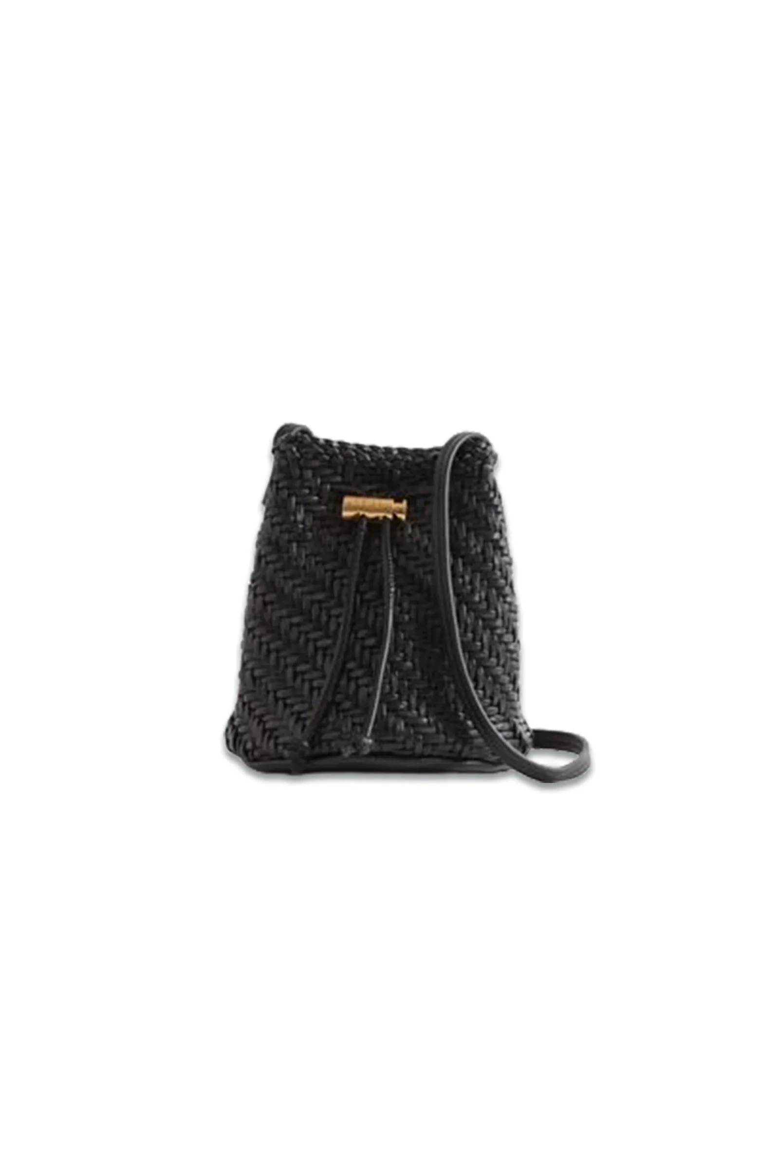 Berti Woven Leather Bucket Bag