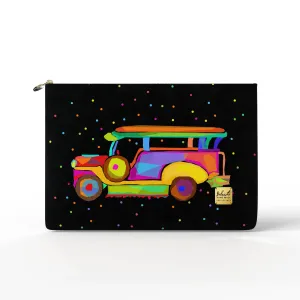Bibsisita Clutch Bag- Jeepney Black - Dotted