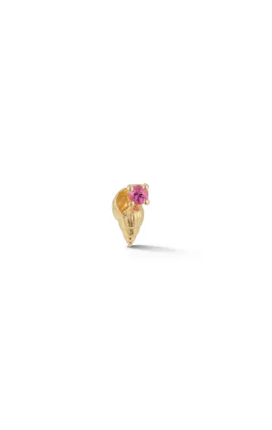 Bitsy Ursula Stud With Pink Sapphire - Open