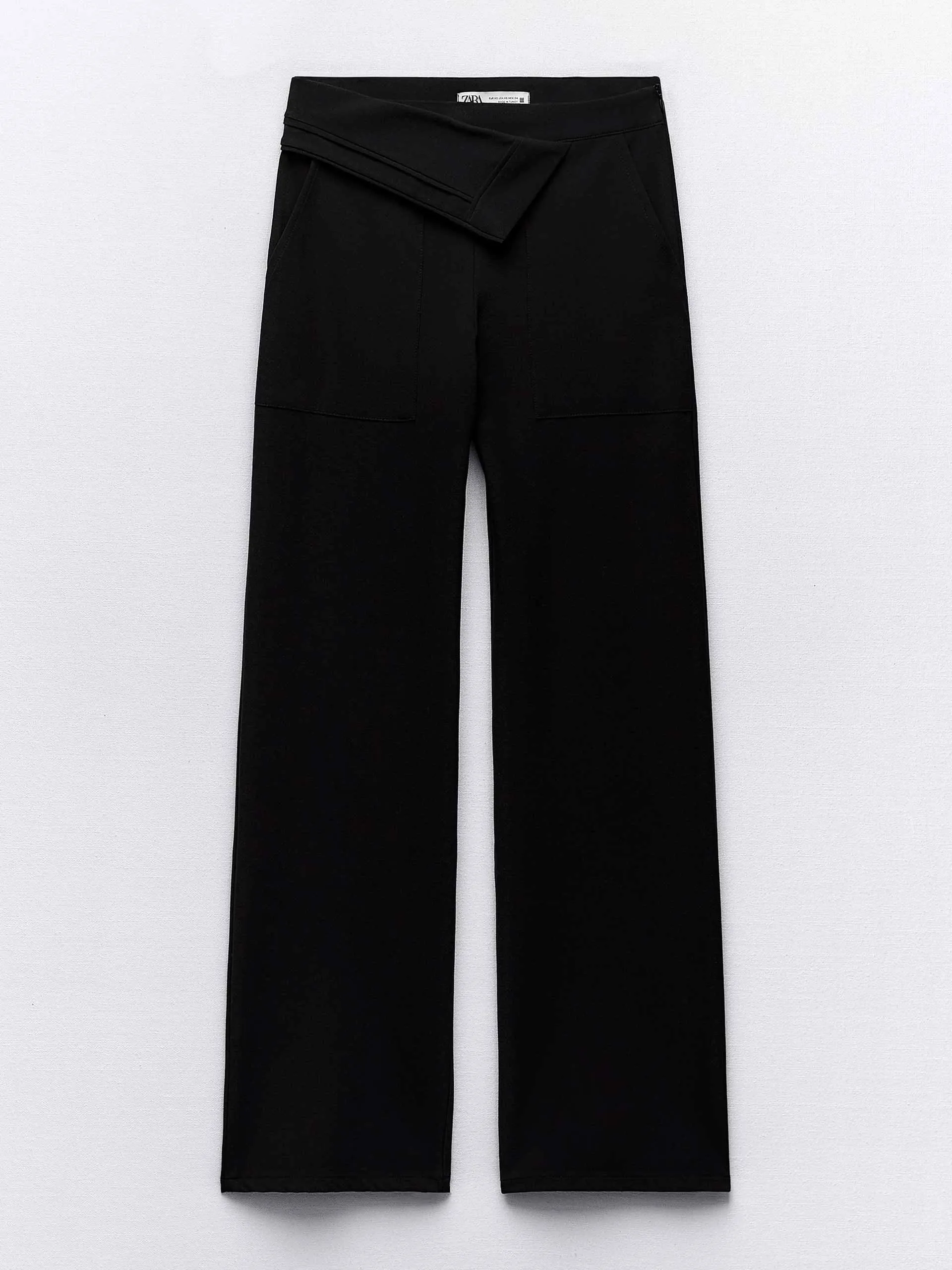 Black trousers with double waist