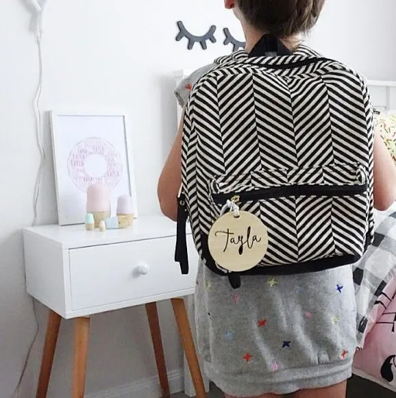 Blonde Bamboo Bag Tag