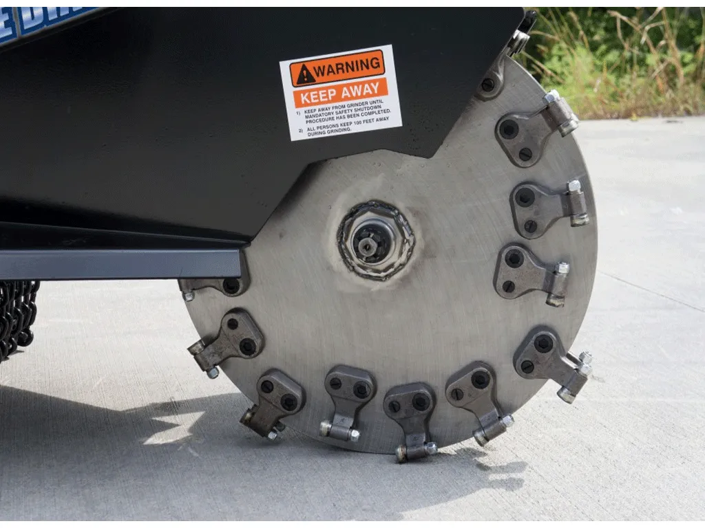 BLUE DIAMOND swing arm stump grinder for skid steer