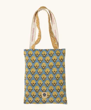 Blue Emma All Purpose Throw in Tote Bag - 85" x 55"