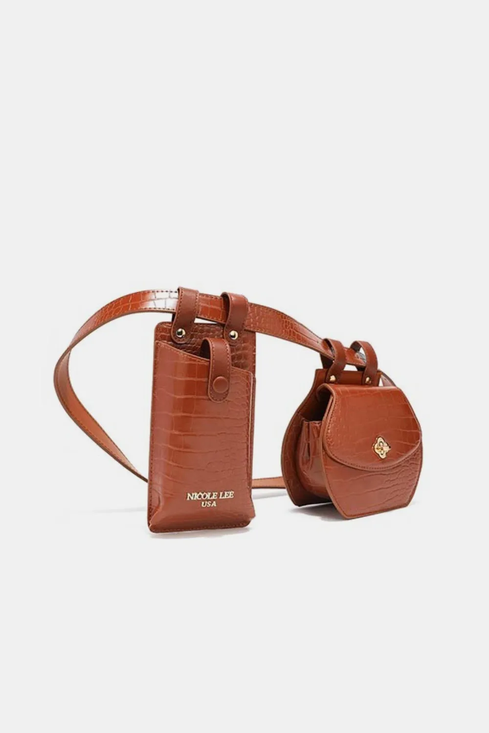 Blue Zone Planet |  Nicole Lee USA 2 Piece Texture Belt Bag