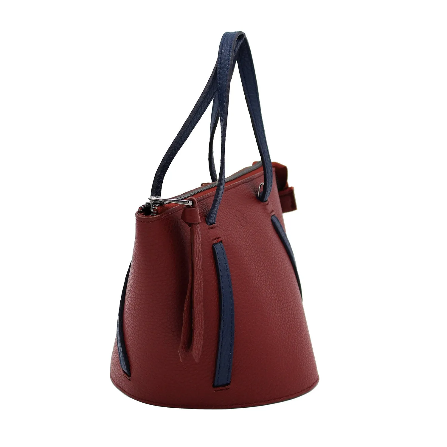 Bordeaux   Navy | Classic Bucket Bag