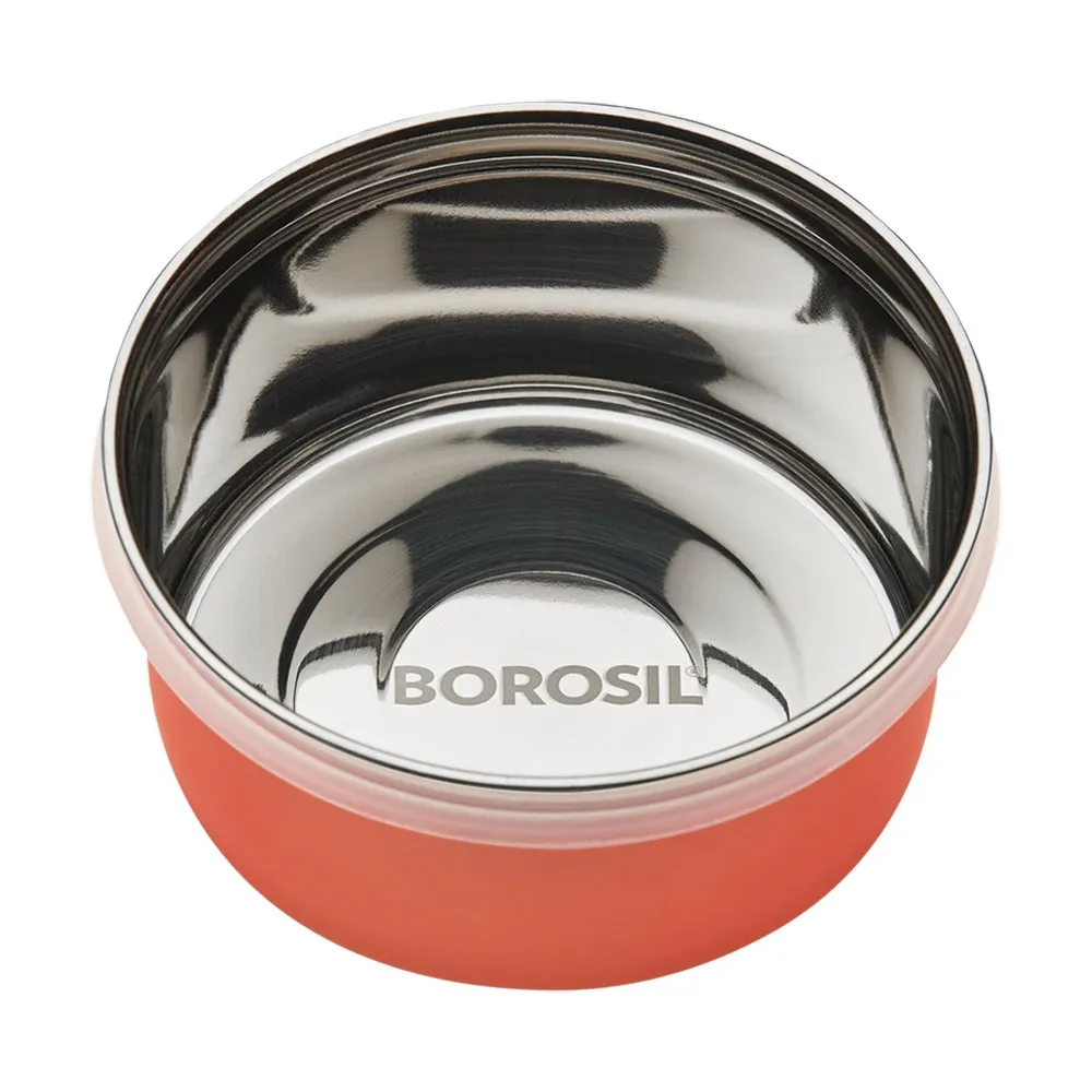 Borosil Blaze Blue Lunchbox, Round x 2 (Flat)