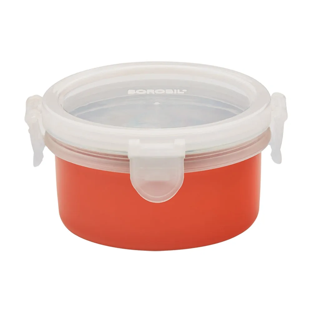 Borosil Blaze Blue Lunchbox, Round x 2 (Flat)