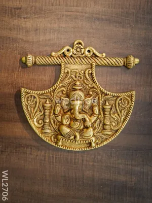 Brass Hanging Ganesha Fan - WL2706