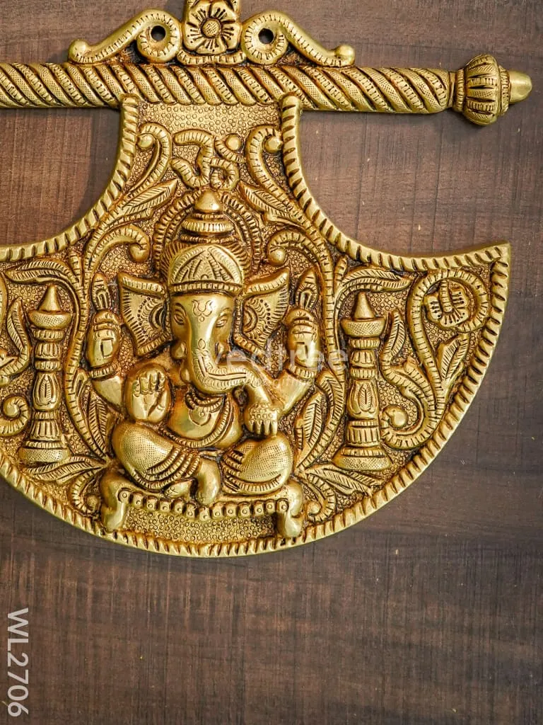 Brass Hanging Ganesha Fan - WL2706
