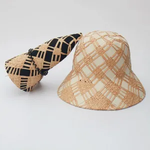 Bucket Hat Straw: Black & White Options