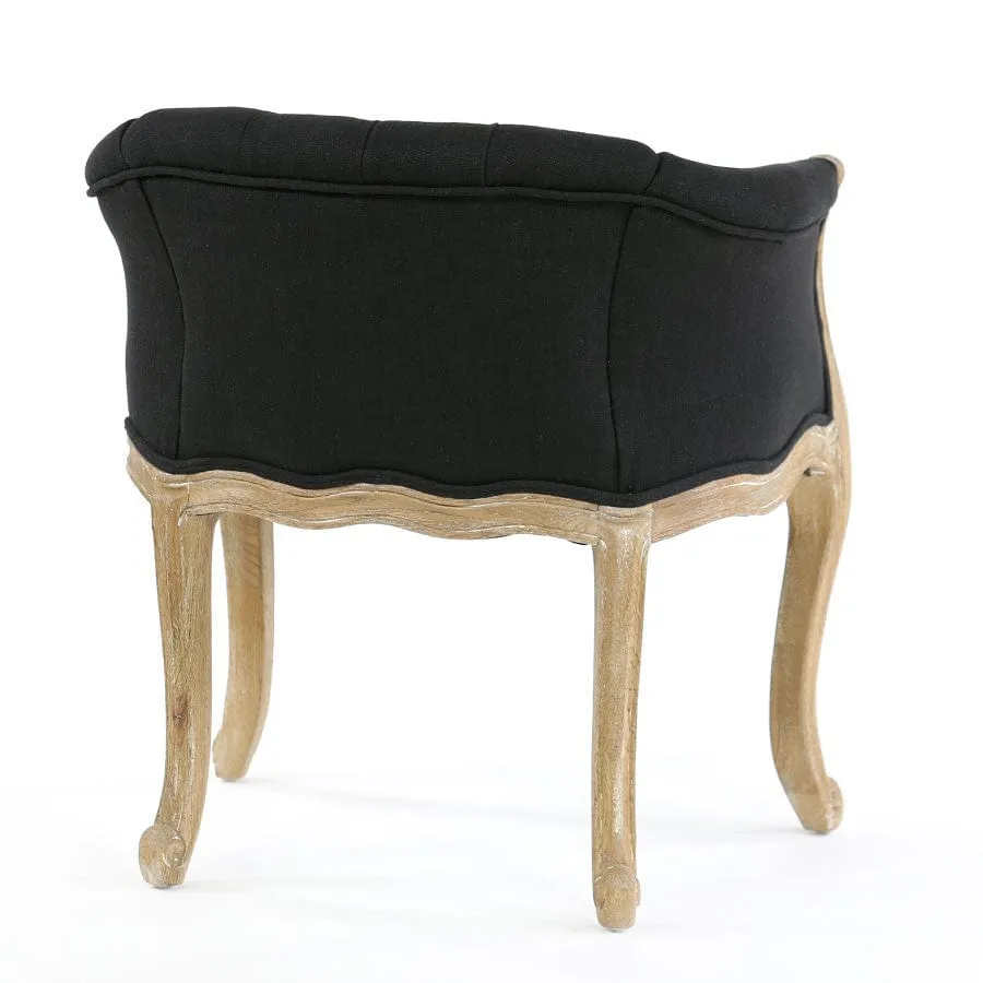 Cabriole Elizabeth Chair Black