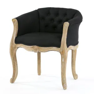 Cabriole Elizabeth Chair Black