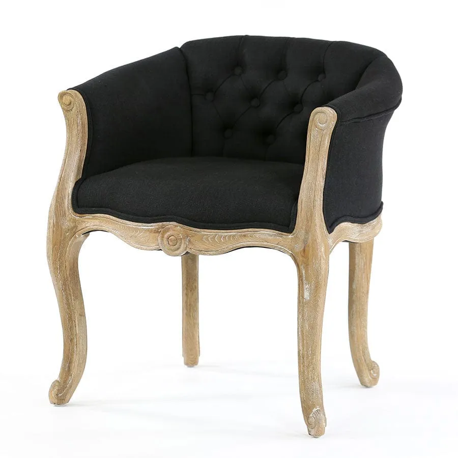 Cabriole Elizabeth Chair Black