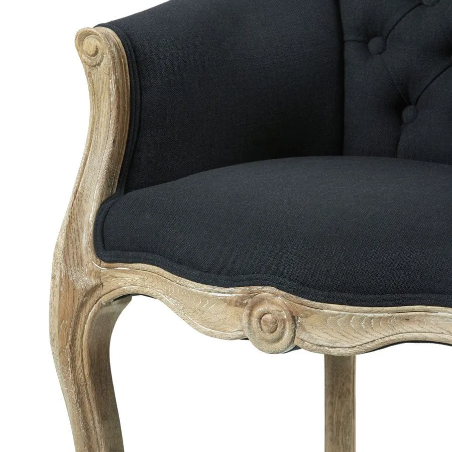 Cabriole Elizabeth Chair Black