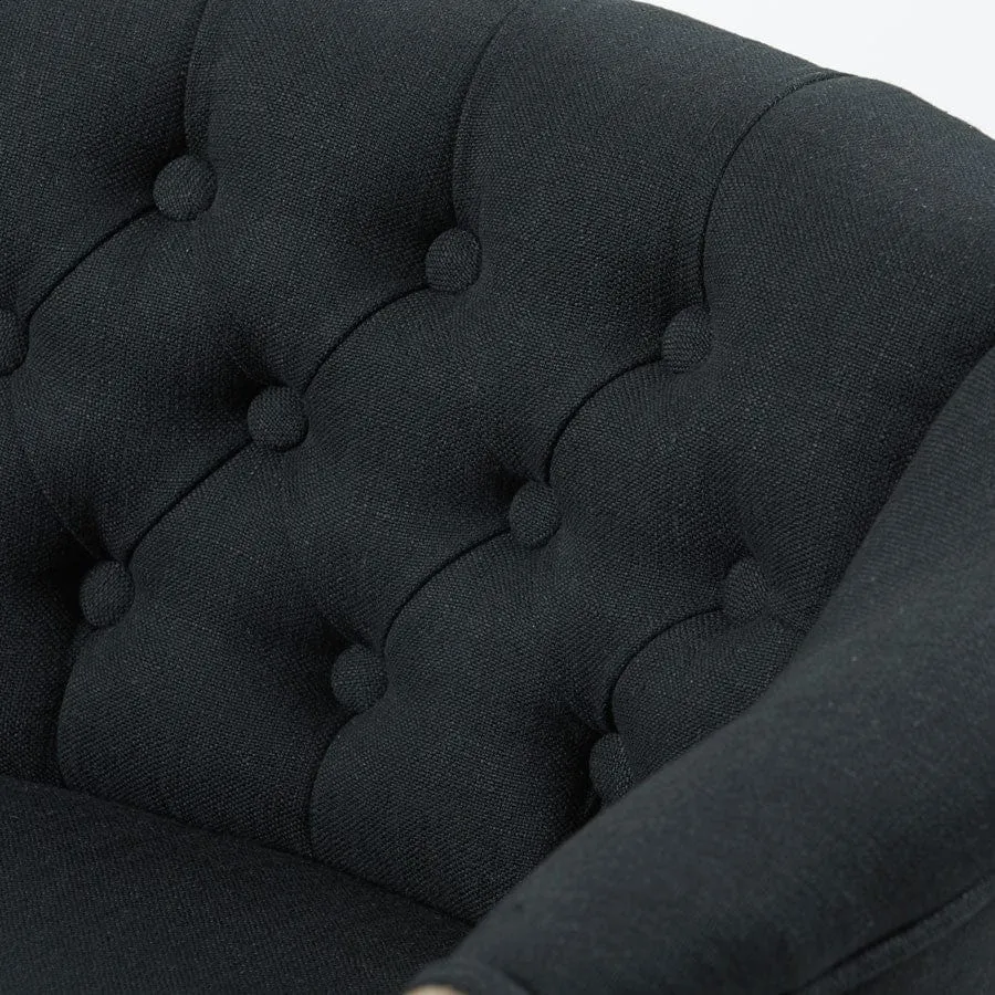 Cabriole Elizabeth Chair Black