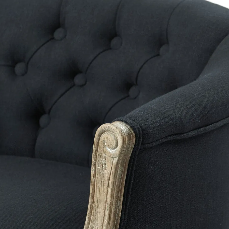 Cabriole Elizabeth Chair Black