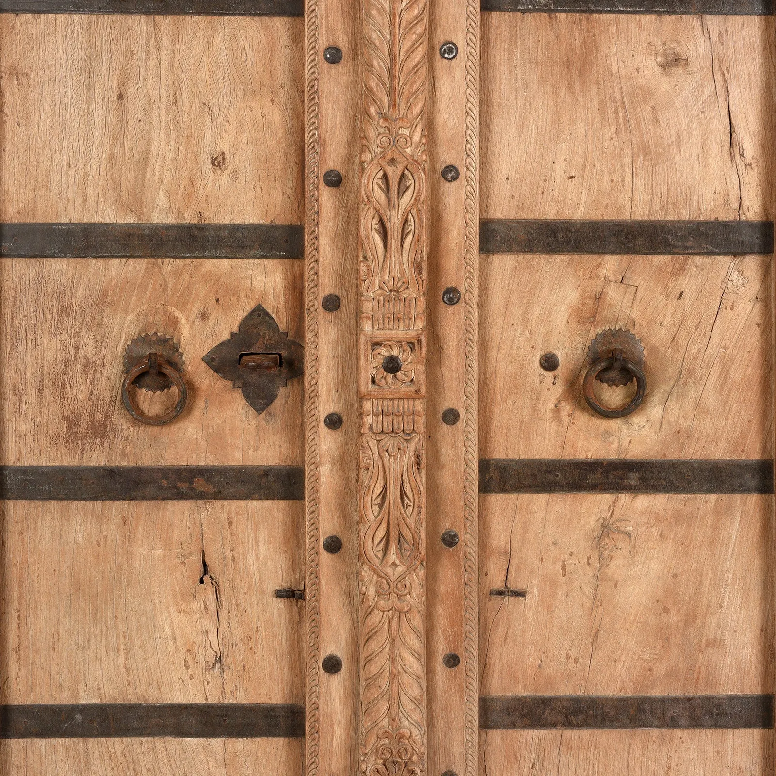 Carved Bleached Doors From Bikaner - 19th Century