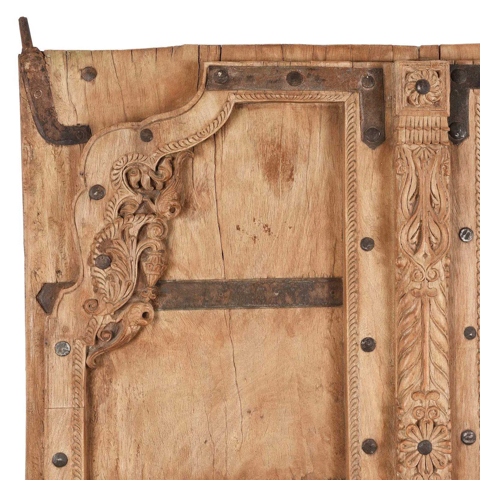 Carved Bleached Doors From Bikaner - 19th Century
