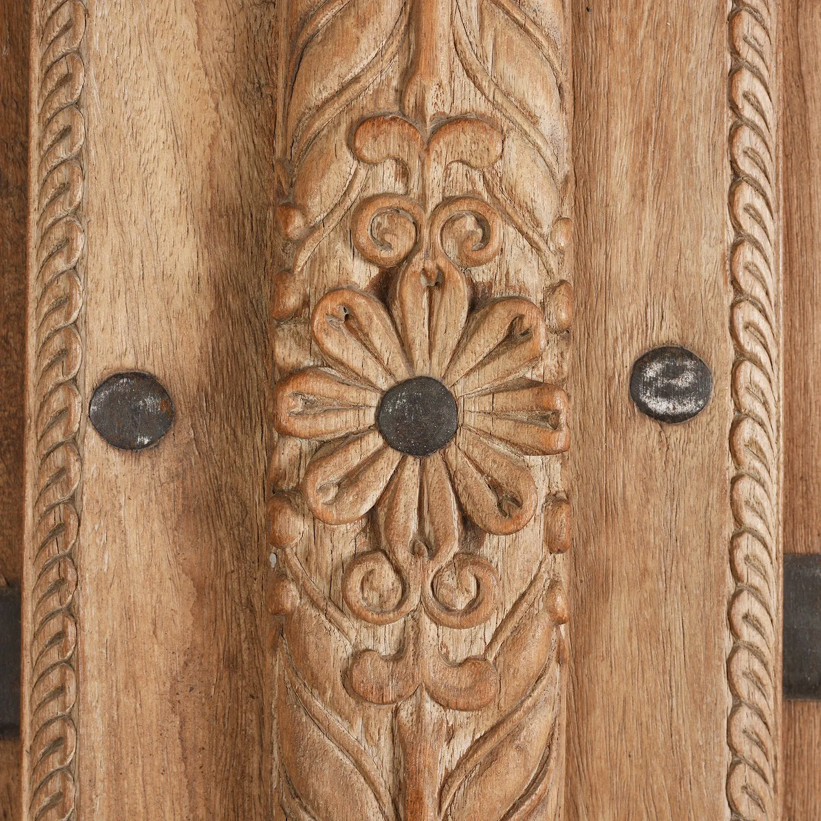 Carved Bleached Doors From Bikaner - 19th Century