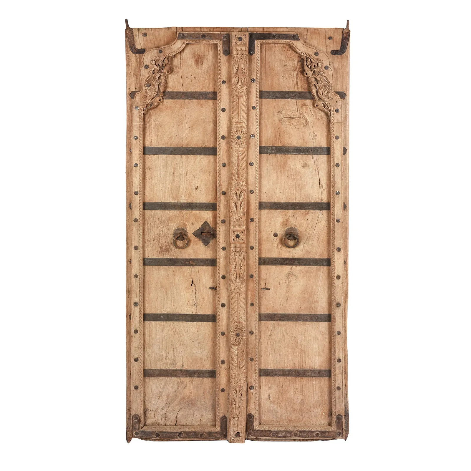 Carved Bleached Doors From Bikaner - 19th Century