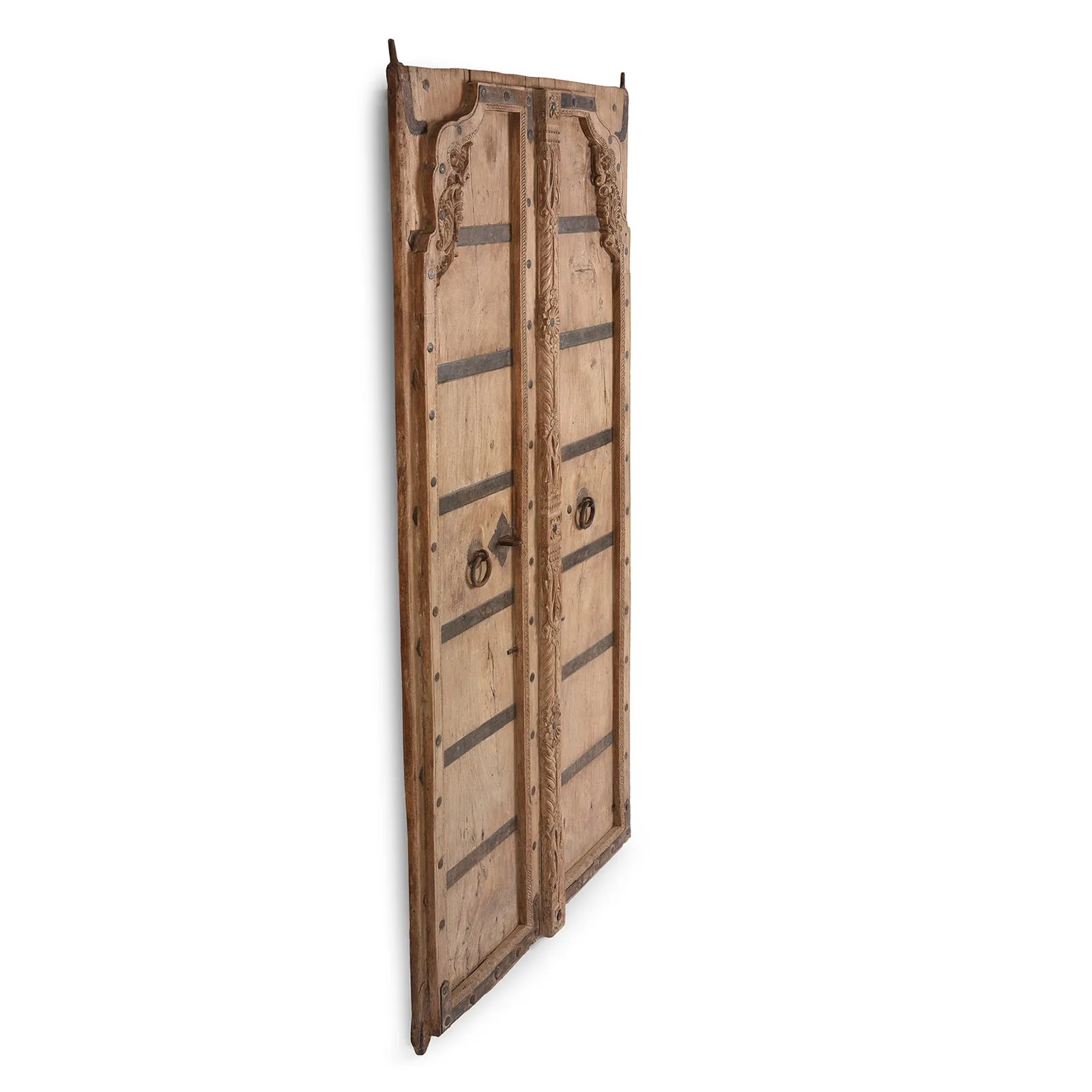 Carved Bleached Doors From Bikaner - 19th Century