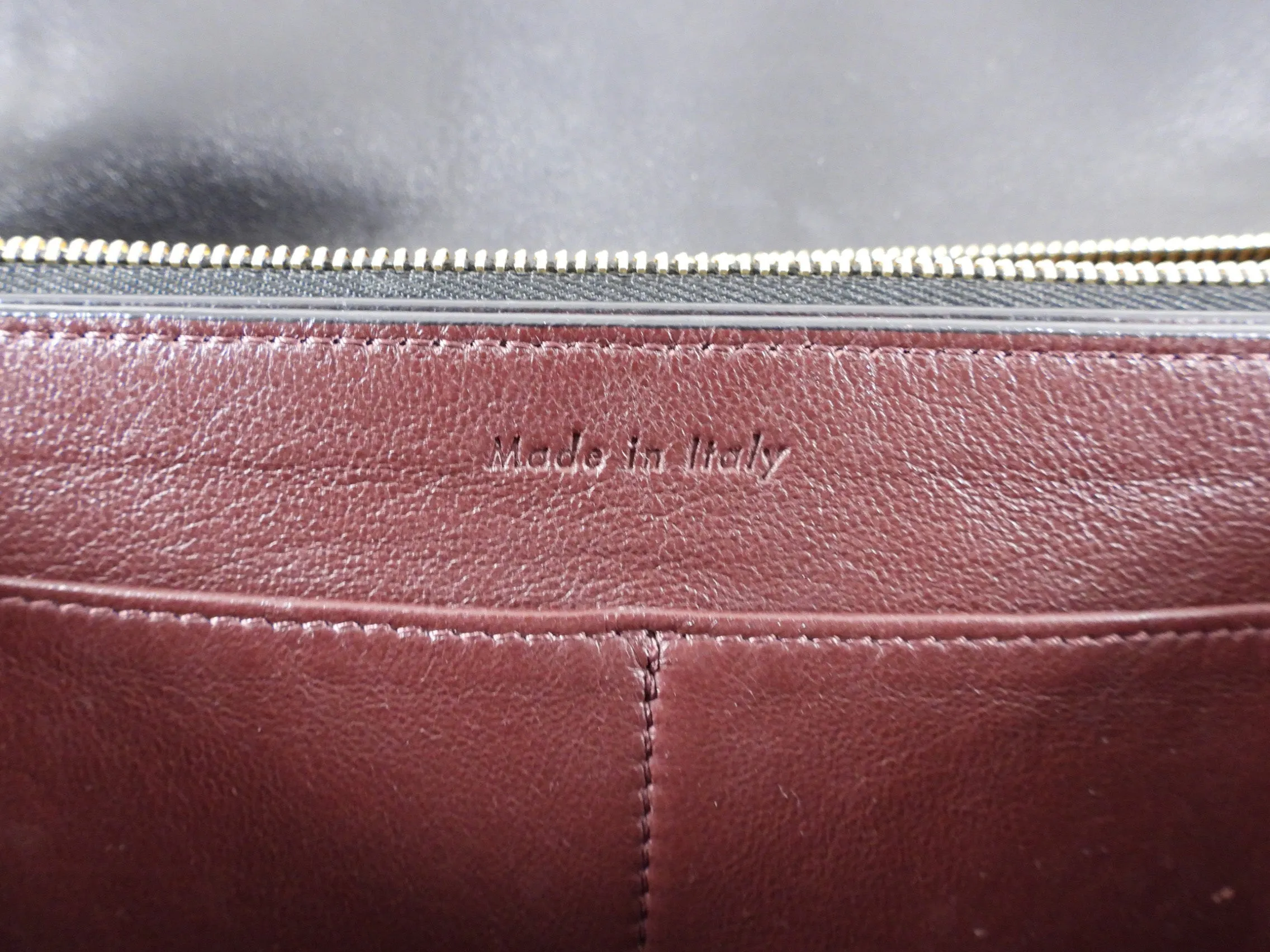Celine Black Leather Chain Strap Triple Bag