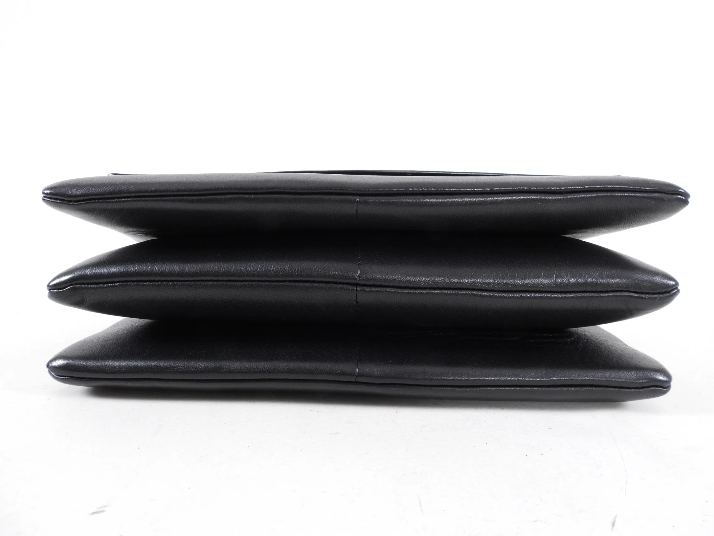 Celine Black Leather Chain Strap Triple Bag