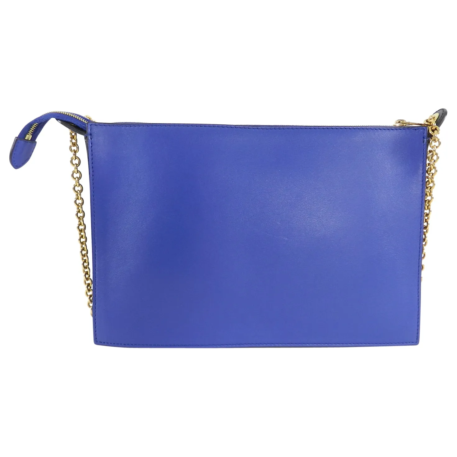 Celine Tricolor Blue Burgundy Taupe Bag with Pocket