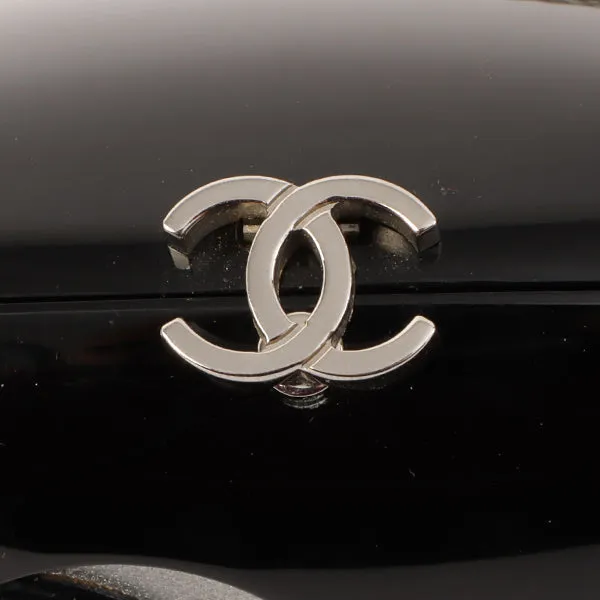 Chanel Around 2007 Plastic Camellia Cutout Chain Bag Black/Silver