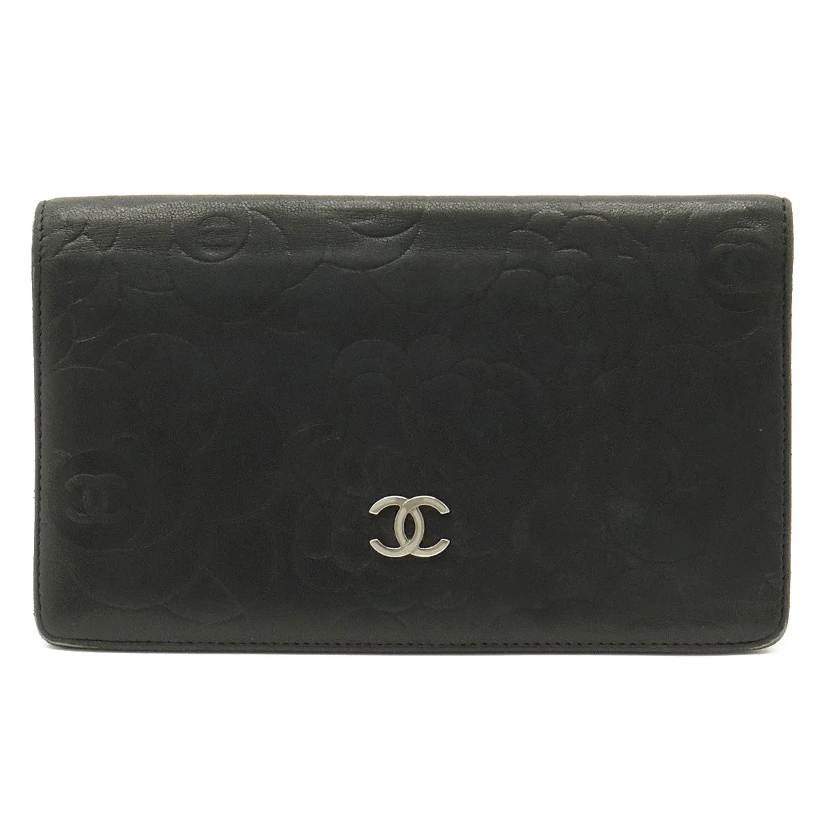 Chanel Camellia Motif Camellia Fold-Over Wallet