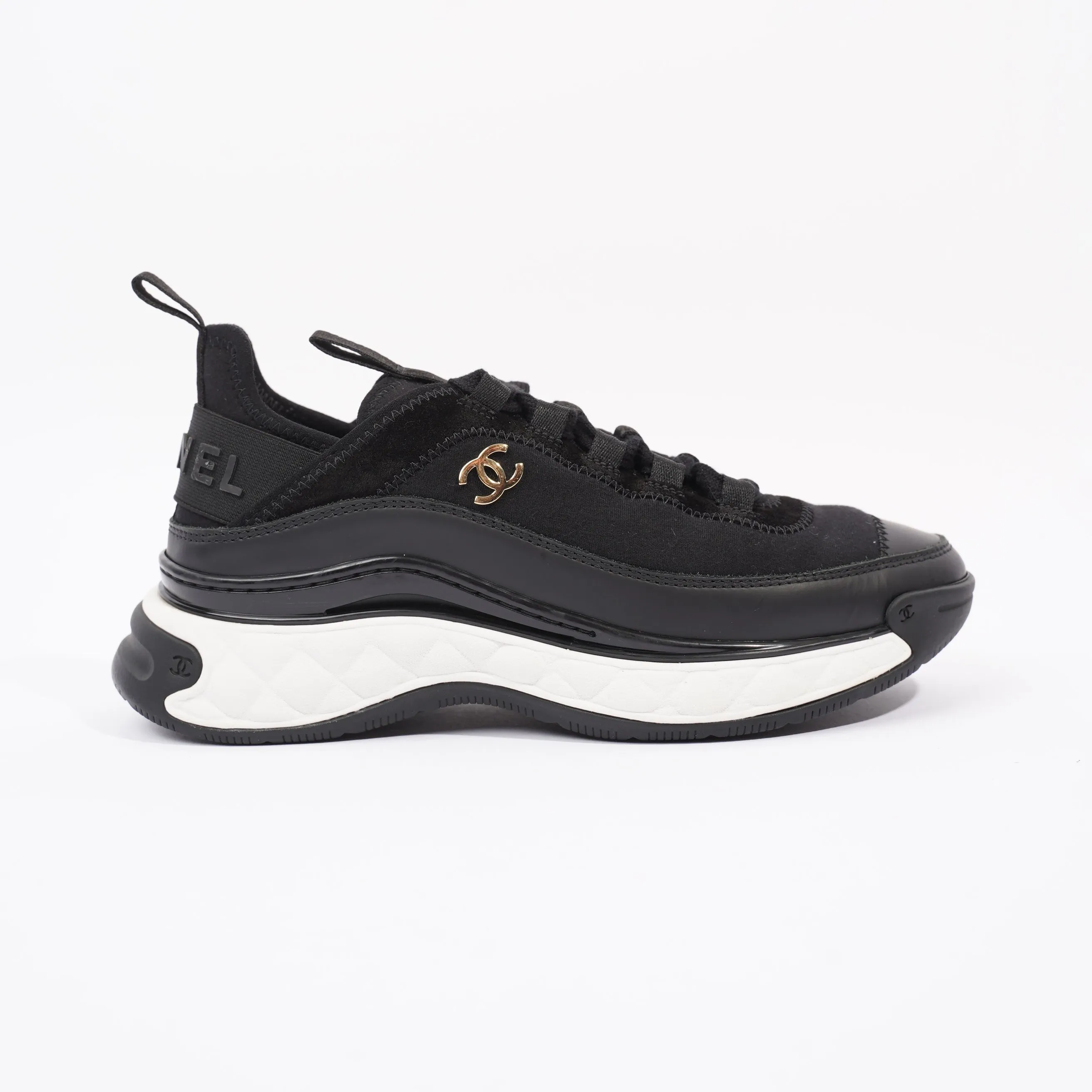 Chanel CC Runners Black   White Nylon EU 36 UK 3