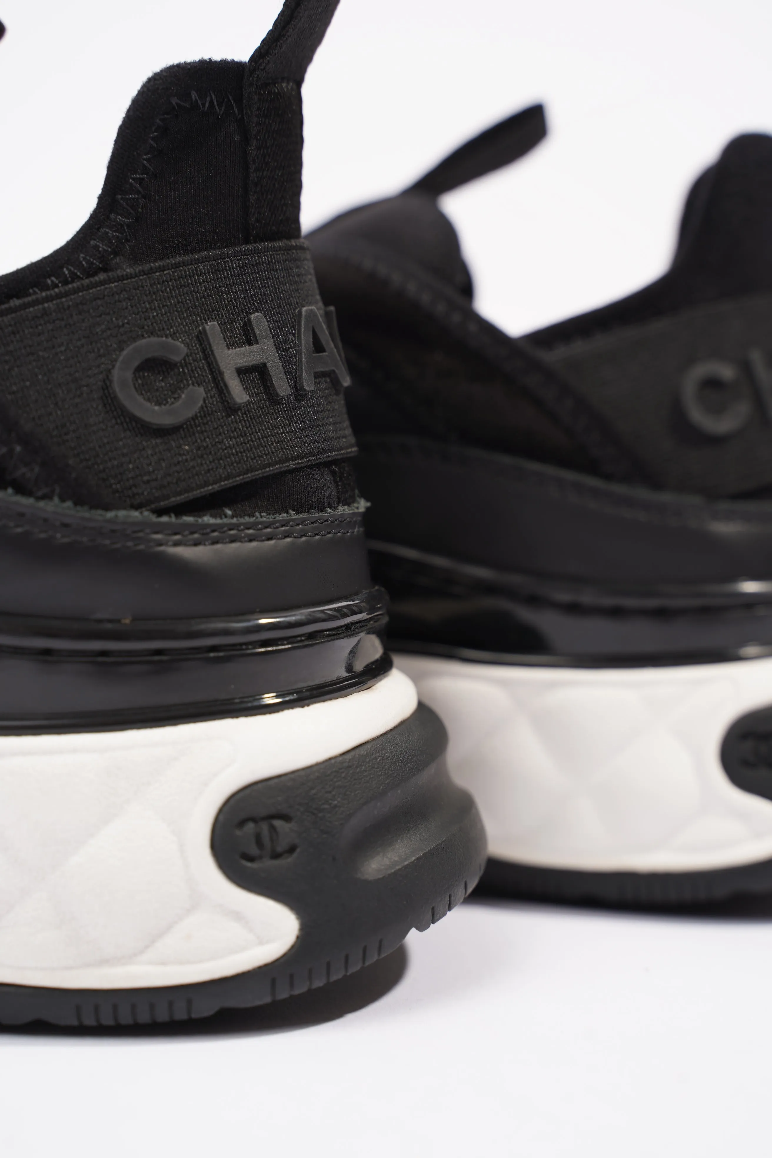 Chanel CC Runners Black   White Nylon EU 36 UK 3