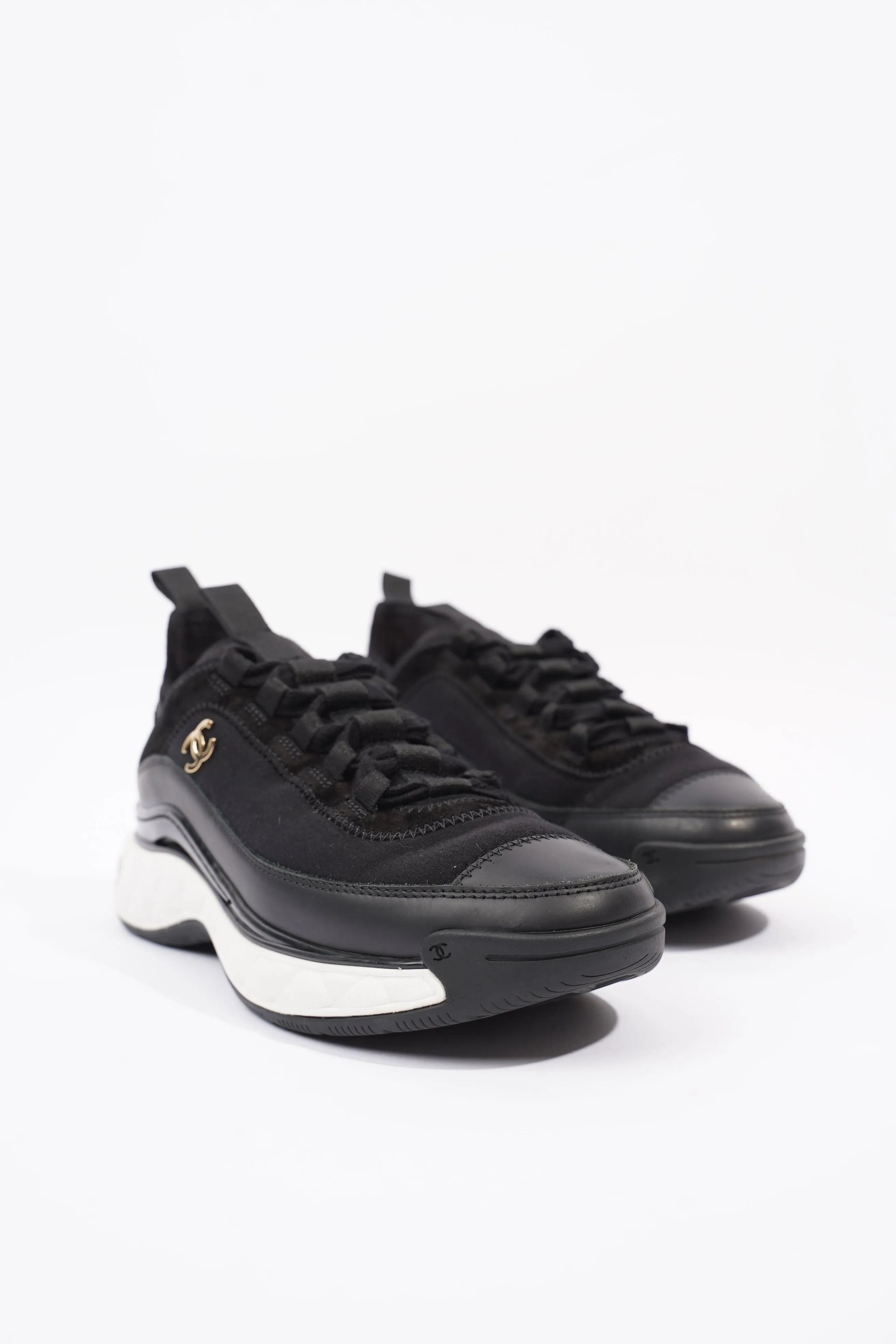 Chanel CC Runners Black   White Nylon EU 36 UK 3